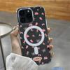 Capa de Celular Simples Floral Maçã 17Promax, Resistente ao Desgaste e à Prova de Choque, Capa Protetora Magnética Transparente para iPhone 16, Atacado