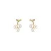 Brincos de Pérola Uva Pequena Agulha de Prata Brincos Pequenos Simples Elegantes Japoneses e Coreanos Design Personalizado de Alto Padrão Brincos de Diamante