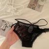Ropa Interior Nueva de Malla para Mujer, Tiro Bajo, con Cordones, Secado Rápido, Estilo Delgado de Verano, Encaje Transparente Sexy Hueco, Tentación de Encaje