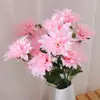 Venta al por mayor del fabricante boda tres cabezas Epiphyllum oxypetalum decoración exhibición flores artificiales salón de bodas pasillo arreglo base flores