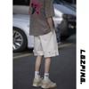 Pantalones cortos casuales de estilo japonés para hombre, de marca de moda de gran tamaño, estilo americano, funcionales, retro, para verano