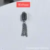 Pulsera de Plata Sanqi de Plata Vieja de Shanxi Colgante Estilo Étnico Borla Mariposa Tubo Curvo Encanto Accesorios para Pulsera DIY