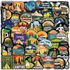 50 Pegatinas Creativas de Graffiti Estilo Camping Transfronterizo para Decorar Cuadernos DIY, Teléfonos Móviles, Maletas, Agendas, Pegatinas Impermeables