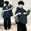 Chaqueta para niño para primavera y otoño 2026 modelo nuevo, atuendo de otoño para niño grande, cortavientos con capucha infantil elegante estilo callejero