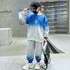 Conjunto de roupas de primavera para meninos 2024 novo primavera e outono infantil moderno estilo ocidental suéter de celebridade da internet primavera roupa esportiva