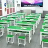 Pupitres y sillas para clases de arte escolar para estudiantes de primaria y secundaria, pupitres dobles para tutorías, pupitres largos para el personal, pupitres para clases de guardería