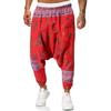 Pantalones Casuales Estampados Estilo Chino de Primavera y Verano Transfronterizos para Hombre, Pantalones Holgados de Tiro Bajo, Pantalones de Tirantes Hip-hop para Piernas y Pies