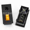 Interruptor Conector DC Conjunto 5.5*2.5mm Interruptor Conector DC con Luz Bloqueable Socket Hembra Dos en Uno Certificado CE