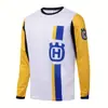 Maillot de descenso, ropa para moto todoterreno, camiseta de manga larga para bicicleta de montaña, camiseta de cuello redondo, transpirable