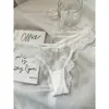 Yaoyao namoradas renda menina calcinha de cintura baixa alta fenda meia nádega Europeu e Americano lingerie sexy tamanho grande fio dental rosa