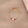Joyería de jade natural, lujo ligero, versátil, estilo simple y fresco para mujeres, varios brazaletes de aleación con piedras preciosas, venta al por mayor desde el fabricante