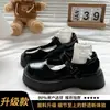 Zapatos Mary Jane de plataforma blancos estilo francés para mujer, nueva colección 2026, verano y otoño, punta redonda, versátiles, retro y que realzan la altura
