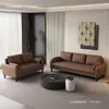Sofá moderno minimalista de luxo leve para casa, escritório, hotel, apartamento, pousada e loja, disponível em opções de dois e três lugares com design de orelha de elefante