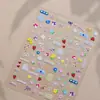 Lindas Flores de Dibujos Animados Nuevas Pegatinas de Uñas con Relieve Fresa Estéreo Conejo DIY Decoración de Graffiti Infantil para Uñas