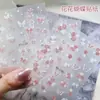 Nuevas Pegatinas de Arte para Uñas de Flores Mariposas Rosas Flores Pequeñas Pintadas a Mano Moño Dulce y Lindo Versátiles Pegatinas de Arte para Uñas Decoración