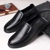 Zapatos de Cuero para Hombre Transfronterizos Otoño Nuevos de Negocios Slip-on Piel Genuina Casual Versátiles Antideslizantes Suela Suave Zapatos para Papá de Mediana Edad y Mayores
