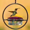 Alimentador de Beija-flor Transfronteiriço Pendurado ao Ar Livre Metal Simples Pássaro Pátio Jardim Alimentador de Água