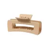 Pinza de Tiburón Rectangular Grande de PS Escarchado Transfronteriza Pinza Simple para el Cabello Volumen Grande de Cabello Accesorio para el Cabello de Agarre Múltiple
