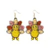 Pendientes de Borlas Europeos y Americanos de Estilo Étnico Transfronterizos Amazon, Pendientes de Botón de Semillas Únicos Hechos a Mano de Alta Gama, Accesorios para Mujer de Nicho