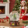 Caja de Música de Bola de Cristal para Tren con Nieve Giratoria, Caja de Música de Cristal, Regalo para Princesa, Regalo de Cumpleaños Infantil, Árbol de Navidad