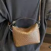 Bolsas de Palha Tendência de Nicho para Mulheres Primavera/Verão 2025 Novo Estilo Coreano Fashionable e Elegante Ombro, Bolsa de Mão e Bolsa Transversal