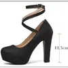 Zapatos de tacón alto para mujer talla grande Primavera/Verano 40-50, Plataforma con Lentejuelas, Tacón Ultra Alto, Boca Baja, Correa con Hebilla, Zapatos de Fiesta