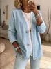 Primavera 2026 Ropa de Mujer de Comercio Exterior Estampado Floral Ropa Casual de Mujer Chaqueta Cardigan Imitación Mezclilla Top con Estampado Digital