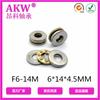 Fabricante Cixi F6-14M 6*14*4.5mm Cojinete Axial Plano
