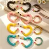 Pendientes de lápiz de aceite con forma de gota de color de contraste simple europeo y americano, pendientes femeninos creativos, frescos y divertidos, nuevos pendientes al por mayor