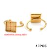 Soporte de anillo pulido de color acero inoxidable que retiene el color DIY Anillo Pinto anillo anillo cara del anillo horno oro incrustado perla soporte de anillo de apertura accesorios