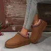 Botas de Nieve de Talla Grande para Mujer para Comercio Exterior 2025 Invierno Nuevo Estilo Europeo y Americano Botas Cálidas Forradas de Felpa Zapatos de Algodón Transfronterizos para Mujer