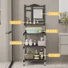 Venta Caliente Transfronteriza Nuevo Estante Reforzado Espeso para Lavabo Estilo Rústico para Baño Estante para Lavabo del Hogar a Prueba de Óxido con Espejo