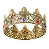 Coroa Europeia Rainha Elegante com Strass Coloridos Tiara de Liga de Ouro Antigo Adorno Inspirado em Vintage para Ocasiões Especiais Casamentos Aniversários e Presentes de Feriado