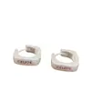 Populares Aretes de Metal con Letras Mate Estilo Ins Aretes de Moda Europeos y Americanos Elegantes de Gama Alta Aretes Aretes