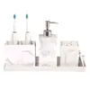Suministros de Hotel Baño Juego de Tocador de Cuatro Piezas Modelo Transfronterizo de Resina Set de Baño para Habitación Kit de Suministros de Baño