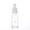 Botella de vidrio de 30 ml para aceites esenciales, botella gotero de 50 ml con punta de goma, botella de muestra transparente, botella dispensadora de esencia cosmética, botella vacía