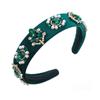 Homing Hair Band Europeu e Americano Nova Moda Estilo Barroco Diamante Incrustado Pérola Faixa de Cabelo Retro Wide-Brimmed Headwear Veludo Acessórios para o Cabelo