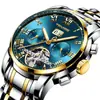 Reloj Tevise Celebridad de Internet Reloj de Fase Lunar Estrella Reloj Impermeable Luminoso Tourbillon Reloj Luminoso para Hombre Venta al por Mayor