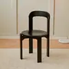 Silla Nórdica de Madera Maciza Silla de Comedor Diseñador Retro Restaurante Uso Doméstico Mediados de Siglo Silla Simple con Respaldo Escritorio