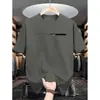 Talla Europea Algodón Verano Hombres 100% Algodón Casual Holgado Letras Grandes