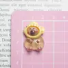 Fofo gelado capibala capivara desenho animado resina acessórios DIY capa de celular fivela de sapato caixa de armazenamento enfeites cordão para cabeça