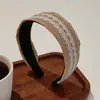 Diadema de Encaje Bohemio de Paja para Mujer, Diadema de Ala Ancha de Copa Alta, Estilo Vacacional, Sensación de Alta Gama, Accesorio para el Cabello para Sesión de Fotos, Pinza para el Cabello
