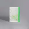 Bolsa de Hojas Sueltas Transparente con Cremallera y Agujeros de Lentejuelas A4A5A6 Bolsa para Documentos Impermeable Esmerilada Ecológica Bolsa para Documentos con Separadores