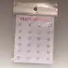 Pendientes de botón de moda de acero inoxidable con seis garras y circonita para hombres y mujeres. Clavo de hueso del oído