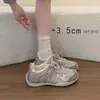 Zapatillas de entrenamiento alemanas de estilo retro casual para mujer, nueva moda de otoño, con aumento interno de altura, hace que los pies parezcan más pequeños, zapatillas deportivas casuales versátiles para mujer