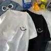 2025 Verão Novo Estilo Coreano Solto Bf Gola Redonda Manga Curta Camiseta Feminina Design Americano Marca Tendência Top Desenho Animado Ins