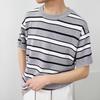 Nueva Camisa de Punto de Manga Corta de Verano para Hombre, Rayada, de Nicho, Corte Ajustado, Versátil para Negocios, Marca de Tendencia, Comercio Exterior, Venta al por Mayor Transfronteriza