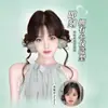 Moño de Peluca Moño de Pelo Rizado Flequillo Moño Anillo para el Cabello Femenino Moño de Flor Rosa Herramienta de Peinado Moño de Flor Realista