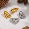 Pendientes Triangulares de Encaje de Acero Inoxidable Minimalistas y Únicos con un Diseño de Nicho de Alta Gama para Mujer