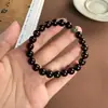 Pulsera de Palisandro Indio de Hoja Pequeña con Cuentas de Sándalo Combinada con Jade Hetian, Joyería Unisex, Pulsera de Pareja, Estilo Chino, Diseño Simple